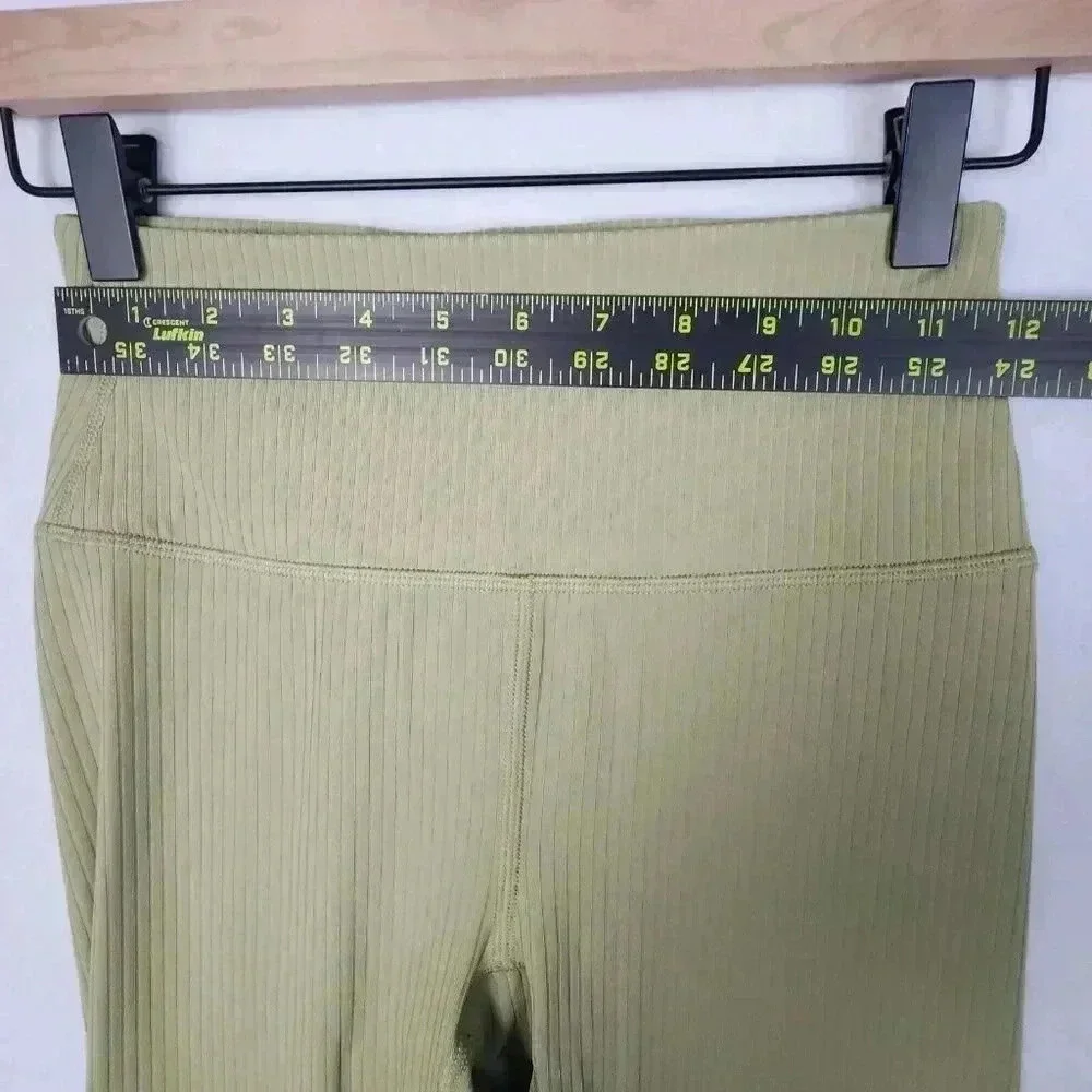 All in Motion Women's Size XS High Rise Rib Seamless Legging Sage Green Yoga Run